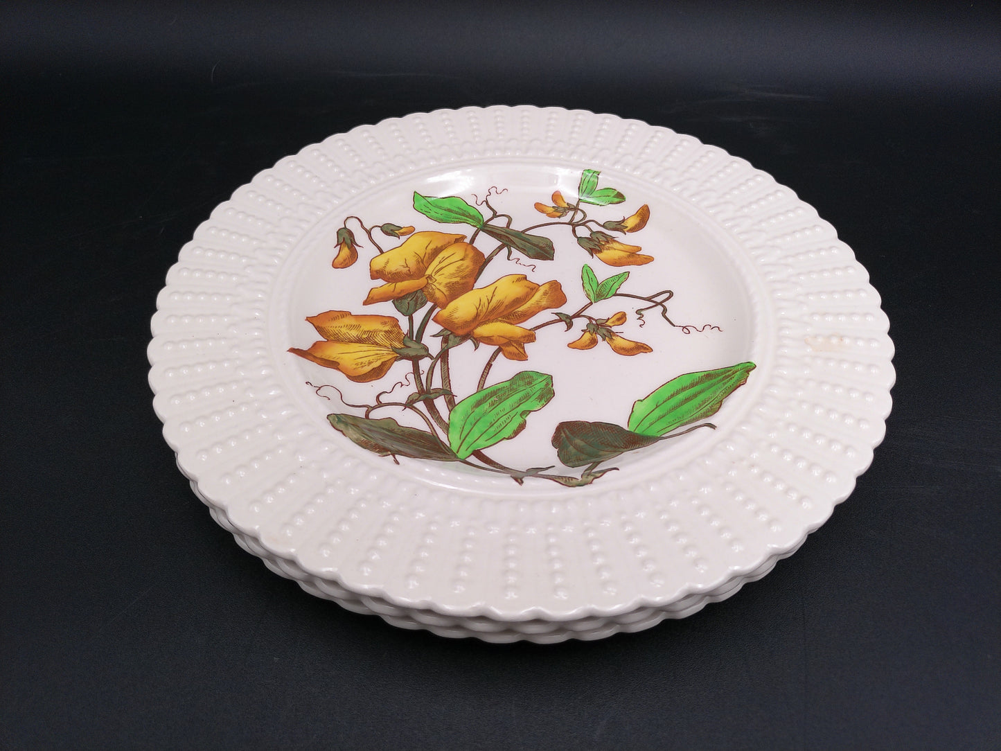Stack of Plates Cauldon Flowers Series 2481 Flower Designs (9.5 In.) England