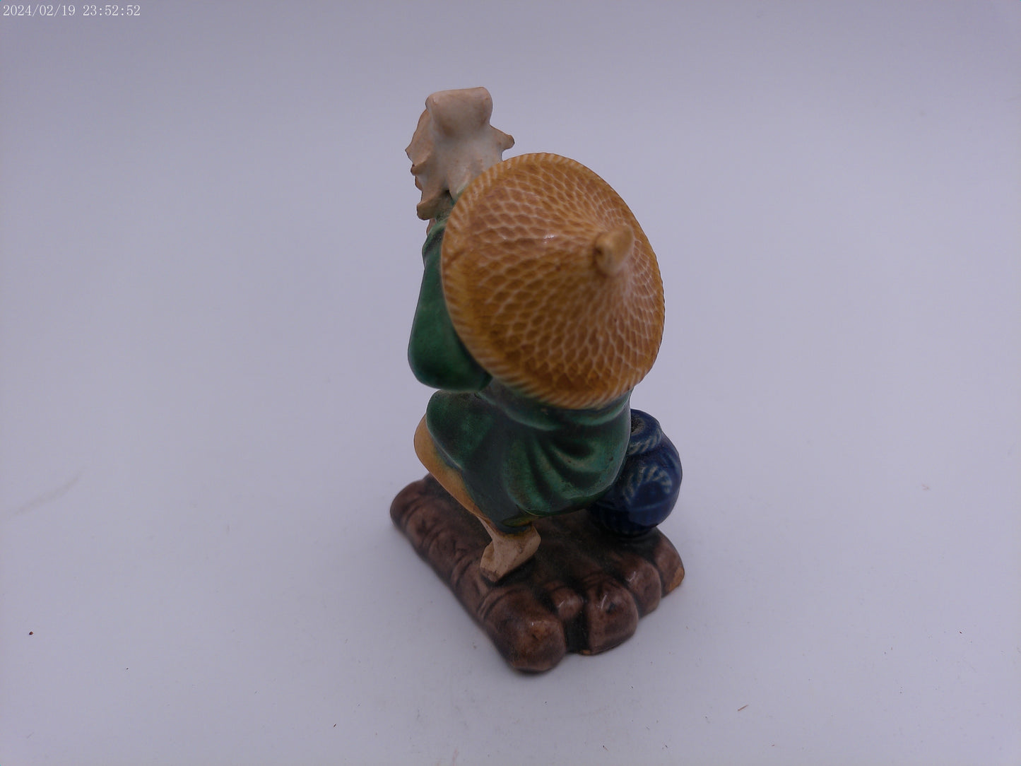 Shiwan Mudman Chinese Fisherman On Raft Vintage 40's