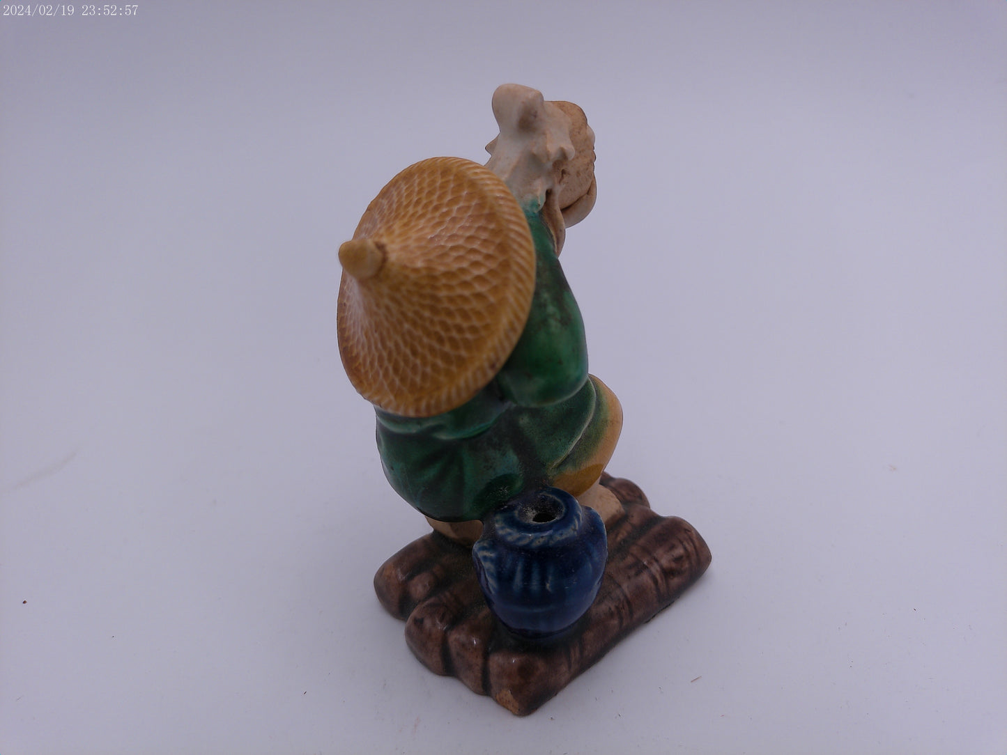 Shiwan Mudman Chinese Fisherman On Raft Vintage 40's