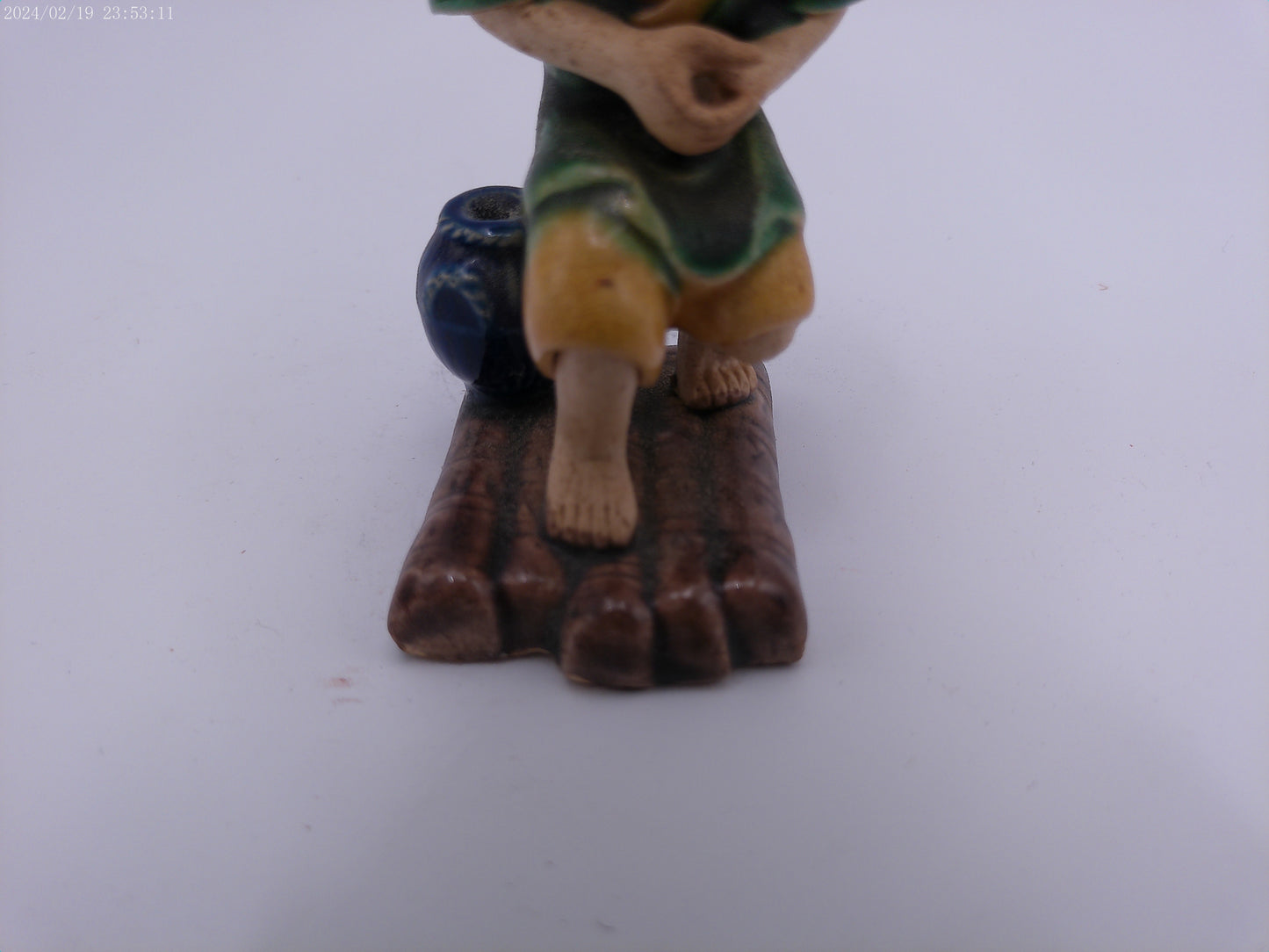 Shiwan Mudman Chinese Fisherman On Raft Vintage 40's
