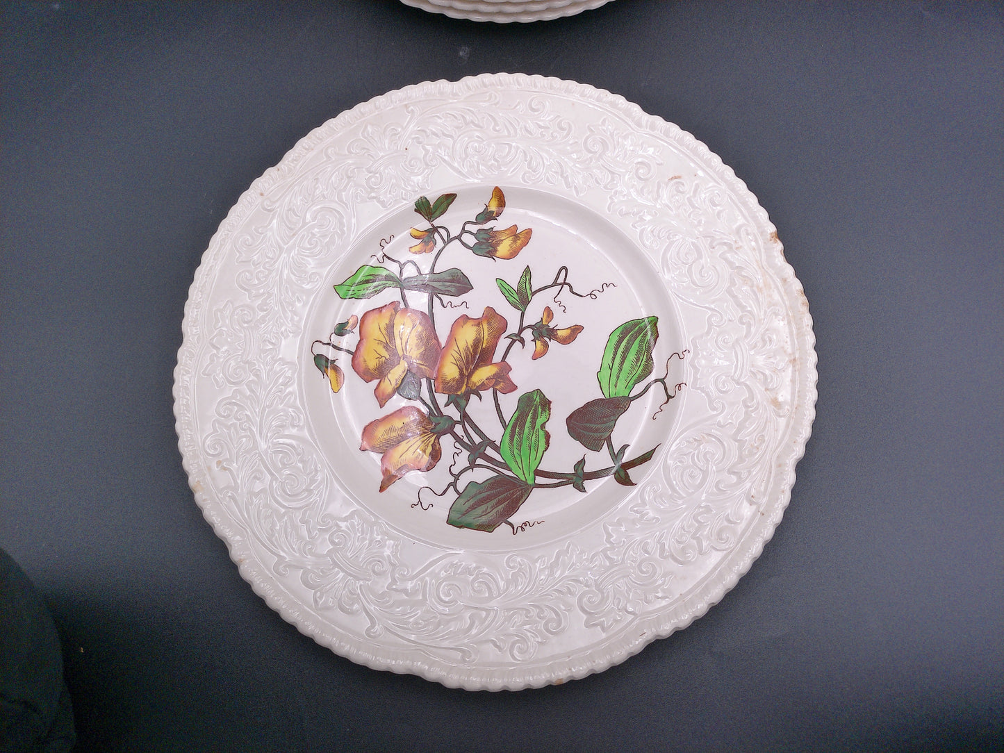 Stack of Plates Cauldon Flowers Series 2481 Flower Designs (9.5 In.) England