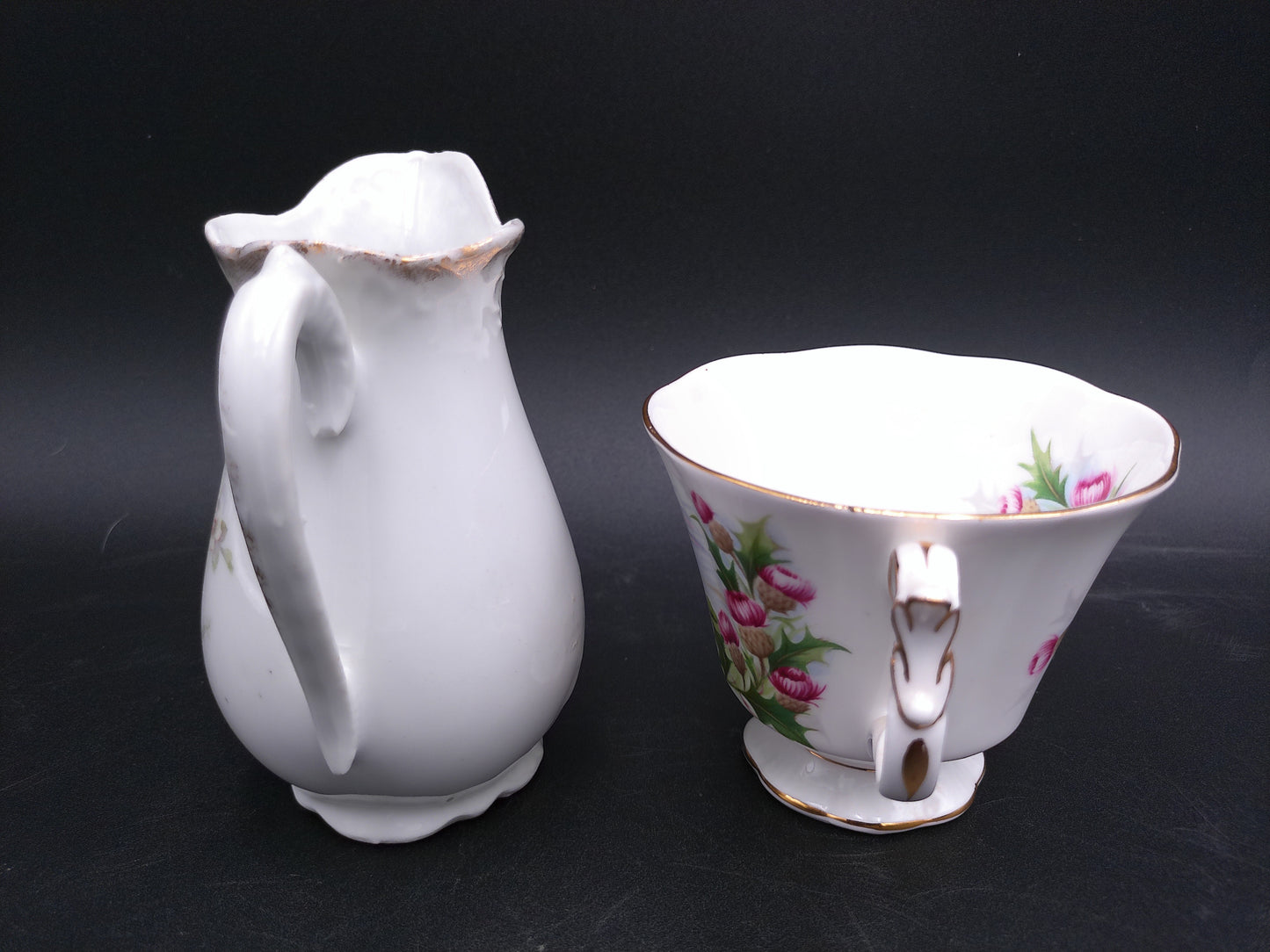 Royal Albert Bone China Tea Cup and other brand Decorative Picher with Royal Floral Decor