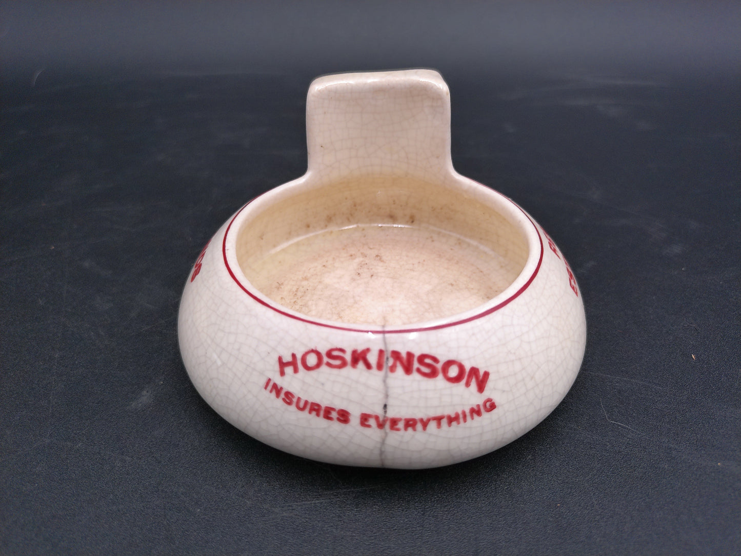 Ashtray Lot of 3 United Fuel & Supply Hoskinson Morrison Roseville Pottery Vintage