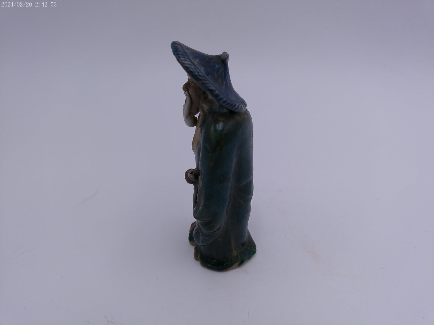 Chinese Mud Men With Bottle Statue Vintage