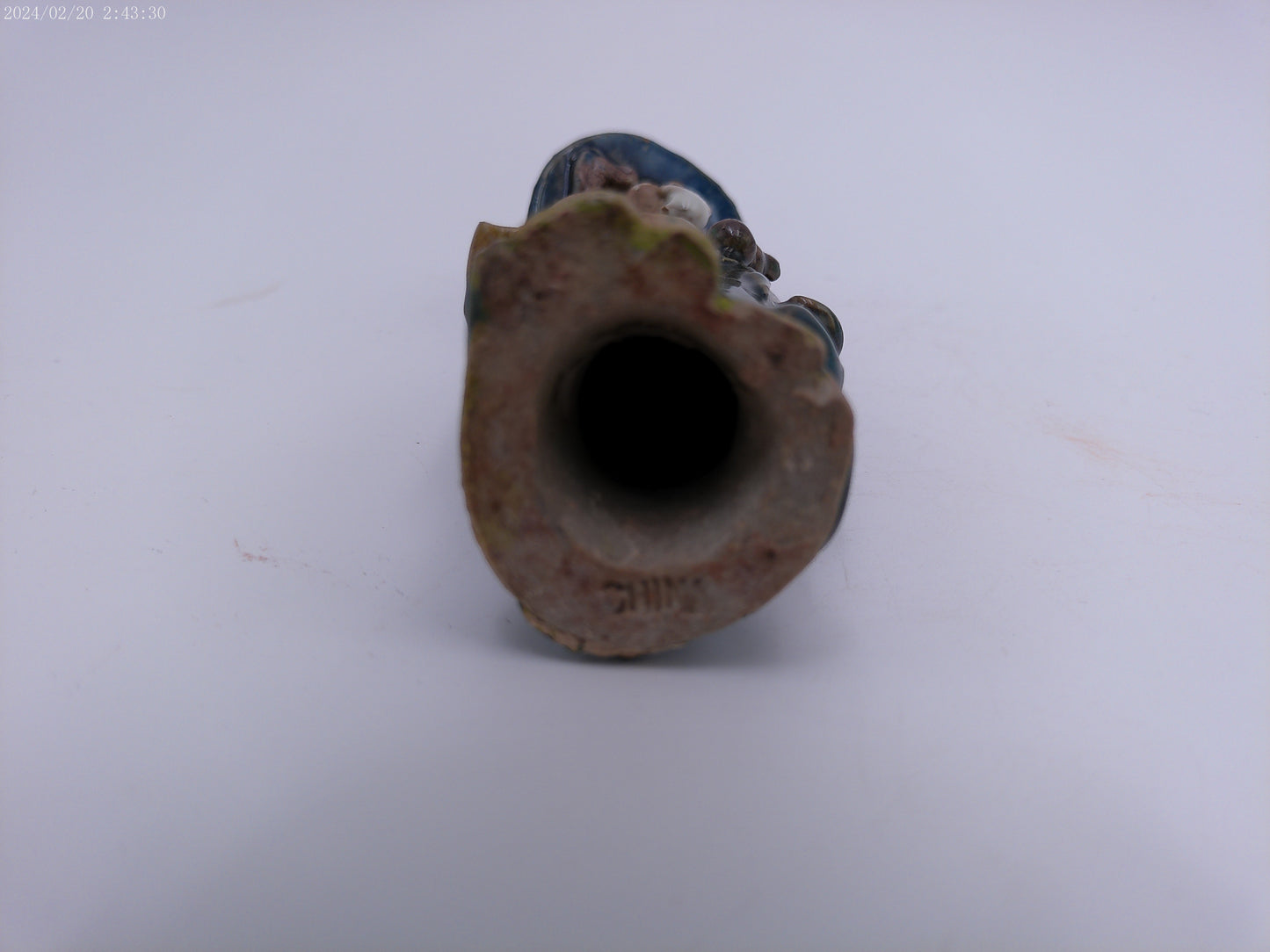 Chinese Mud Men With Bottle Statue Vintage