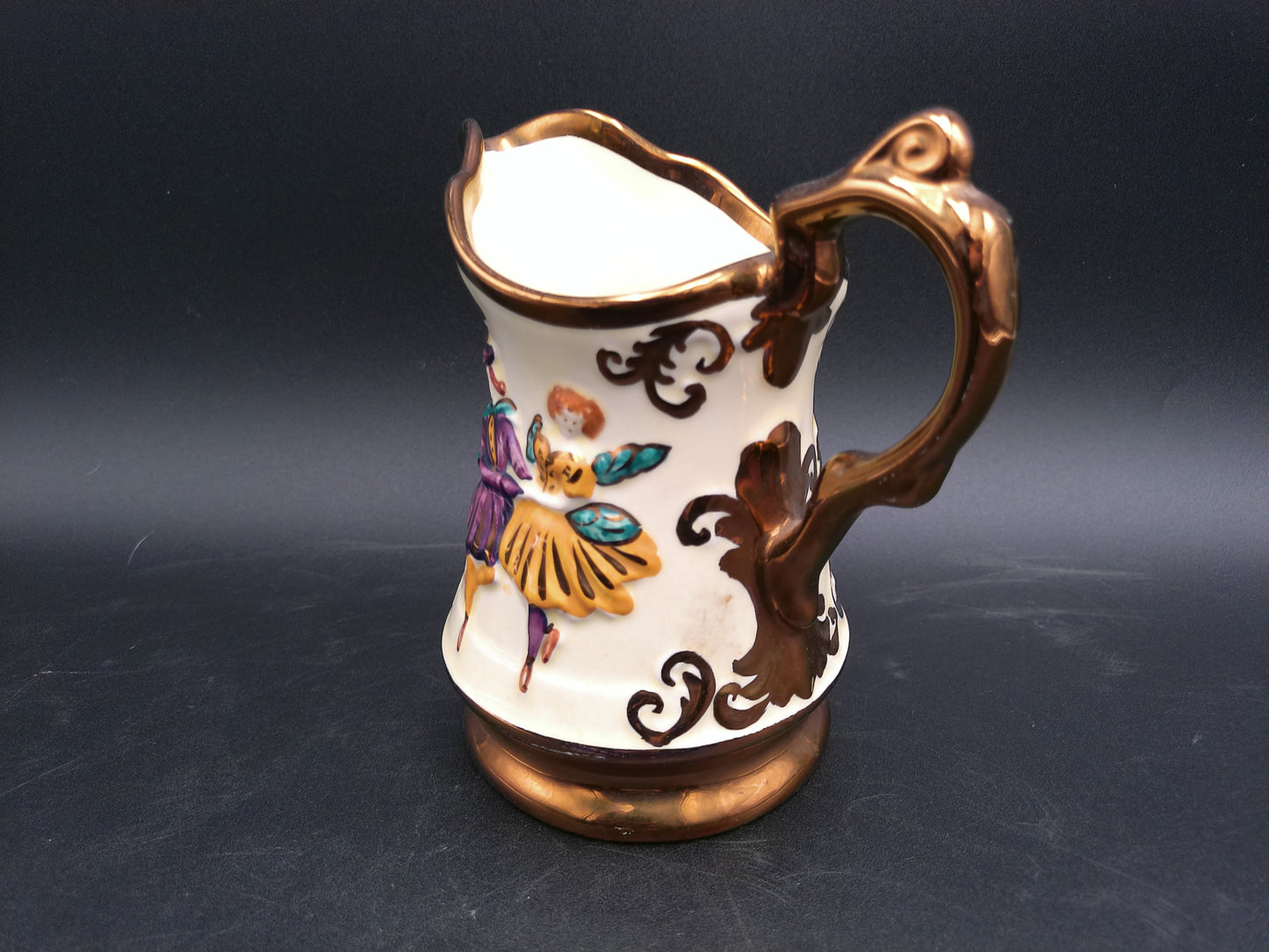Pottery Wade Festival England Small Milk Pitcher or Creamer Dancer design Vintage
