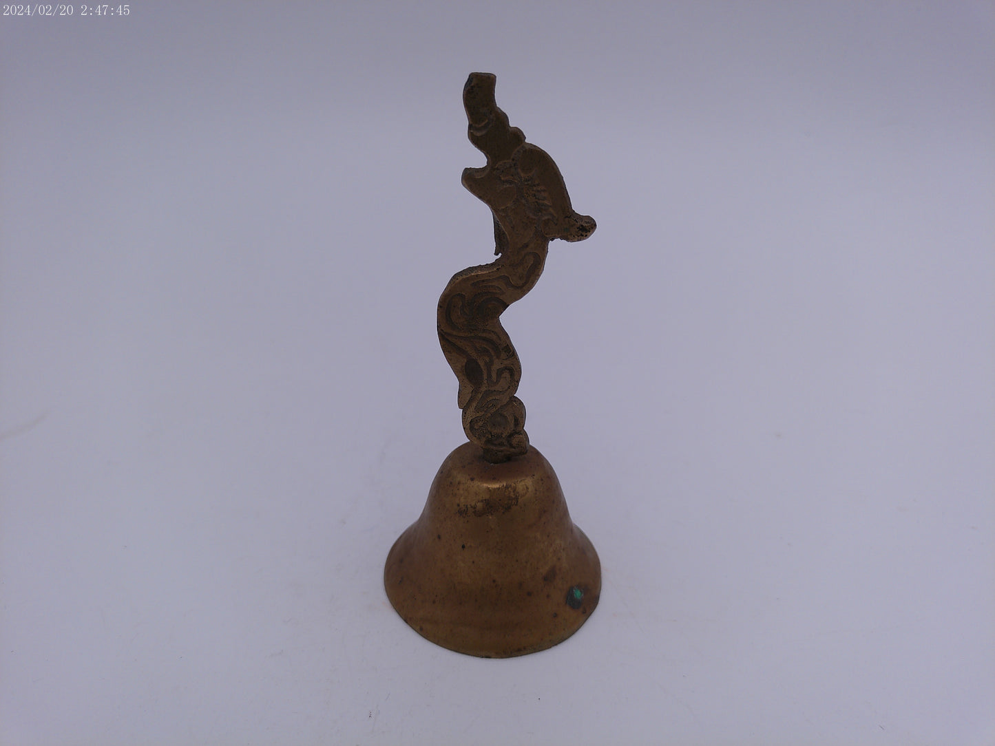 Asian solid brass Dragon Bell vintage