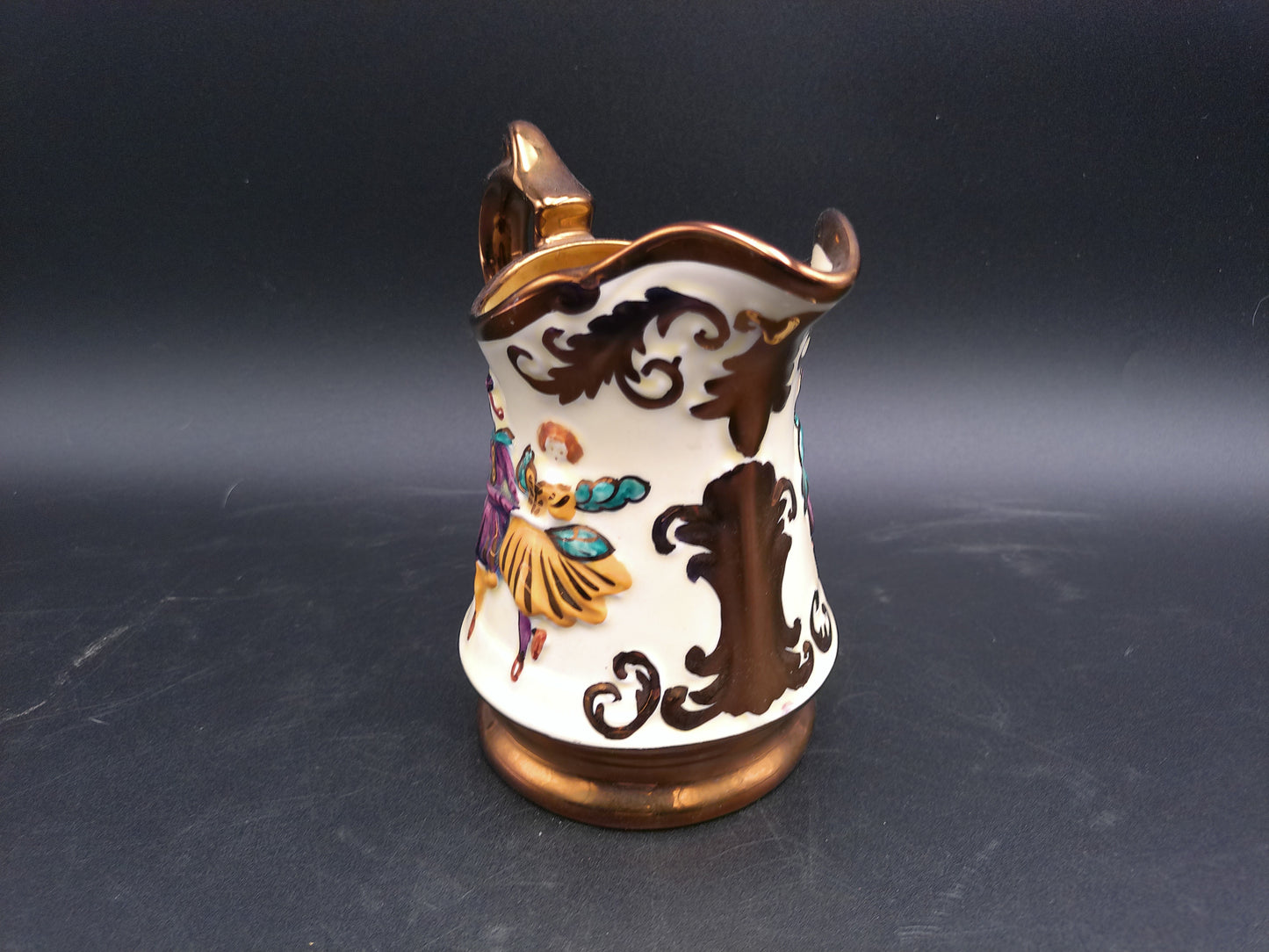 Pottery Wade Festival England Small Milk Pitcher or Creamer Dancer design Vintage