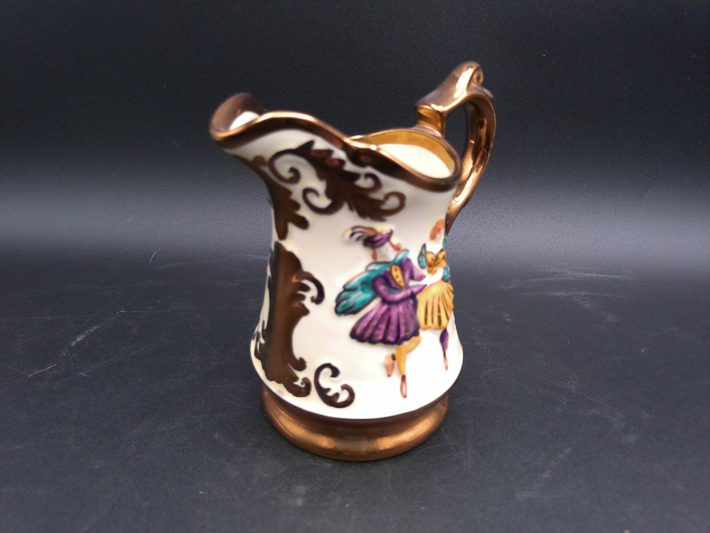 Pottery Wade Festival England Small Milk Pitcher or Creamer Dancer design Vintage