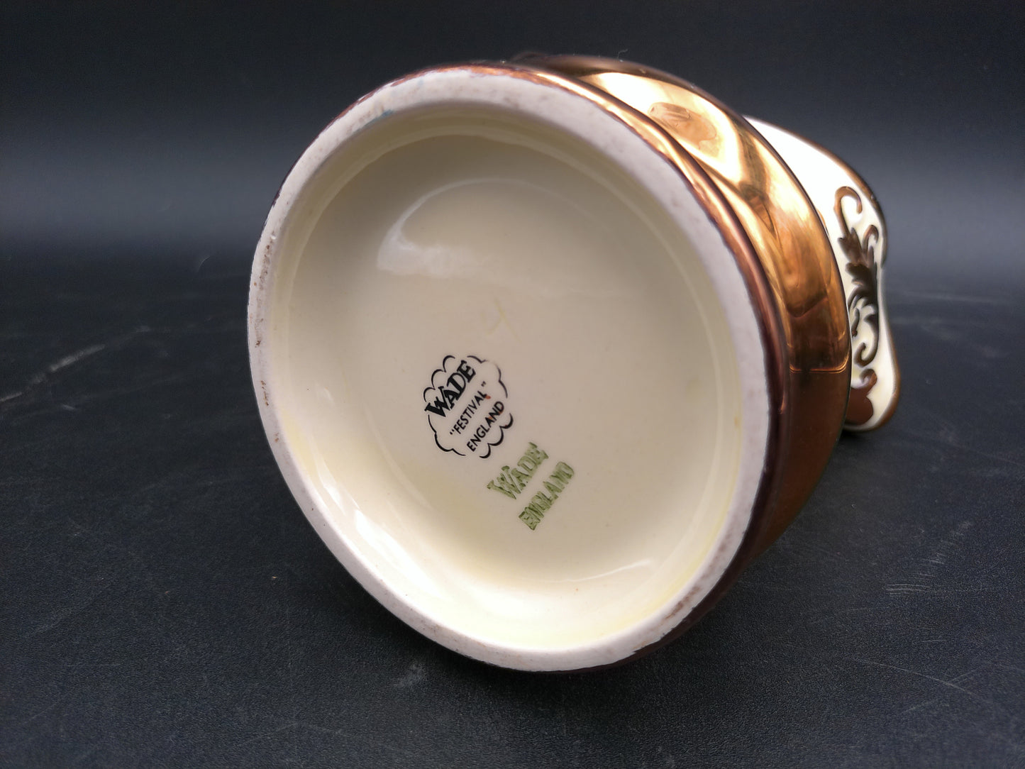 Pottery Wade Festival England Small Milk Pitcher or Creamer Dancer design Vintage