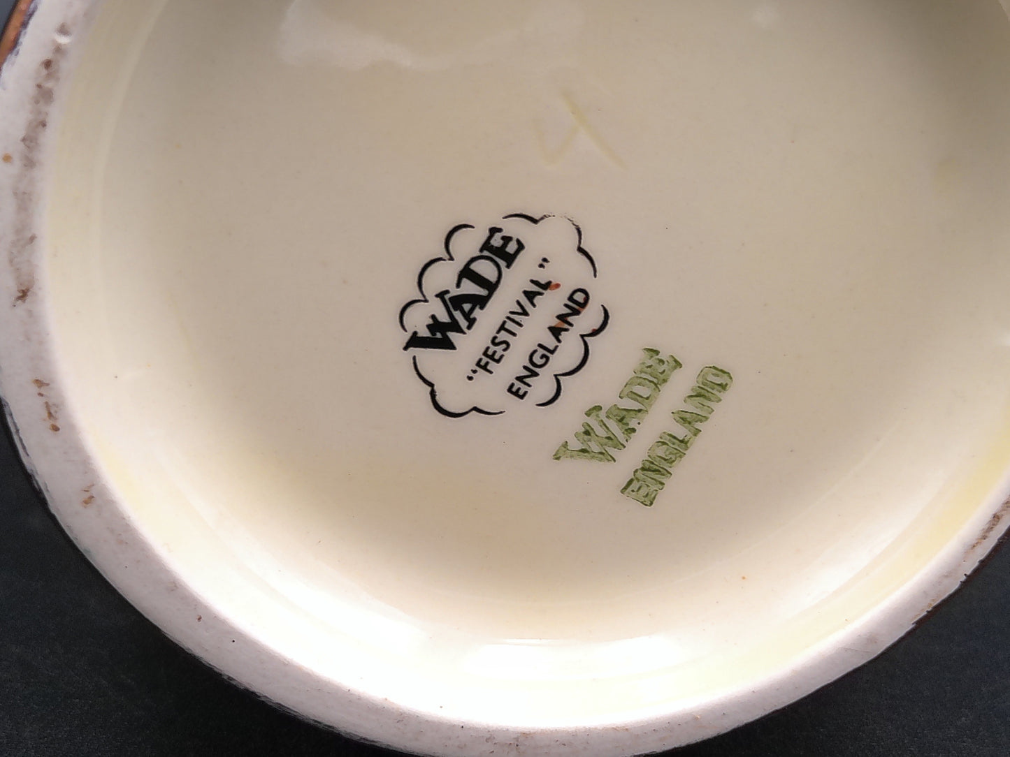 Pottery Wade Festival England Small Milk Pitcher or Creamer Dancer design Vintage