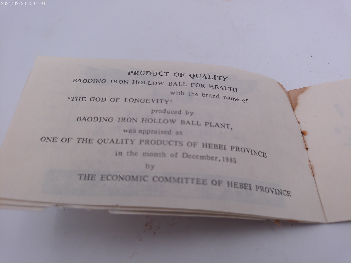 Zen Baoding Shouxing Chinese Medicine Balls Stress Relief Silver Chimes  Vintage