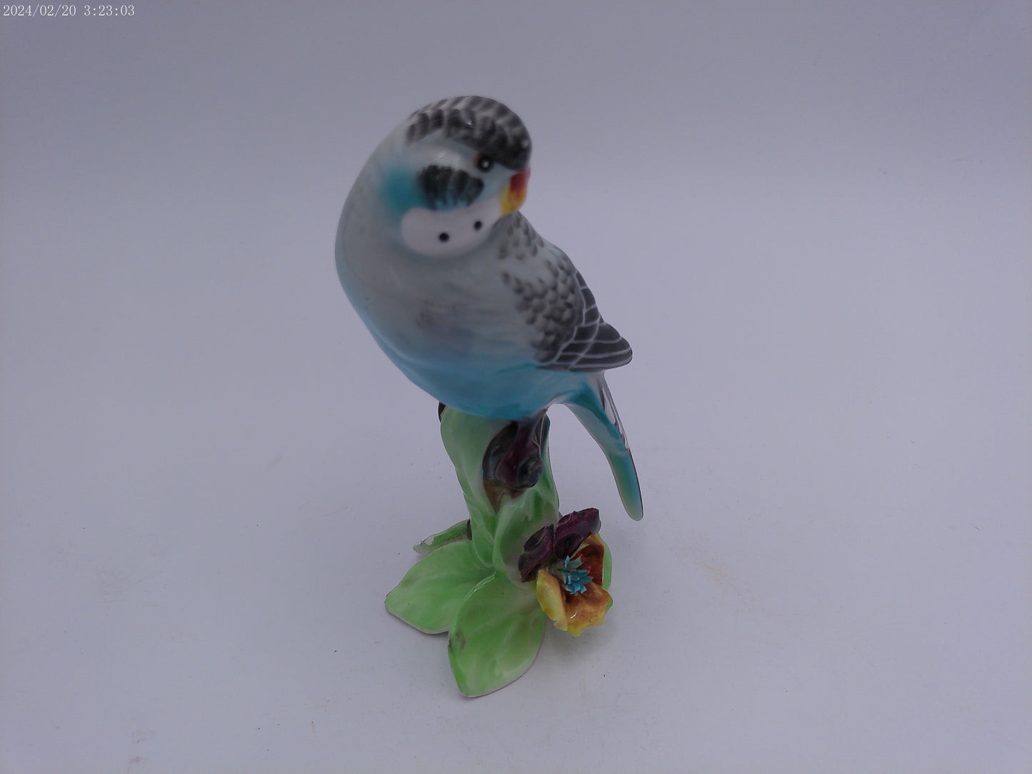 Bird blue parrot Statue Vintage