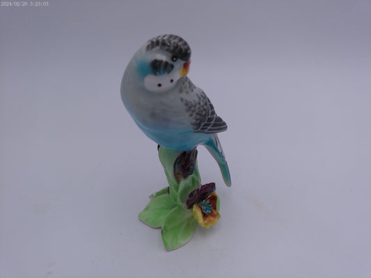 Bird blue parrot  Statue Vintage