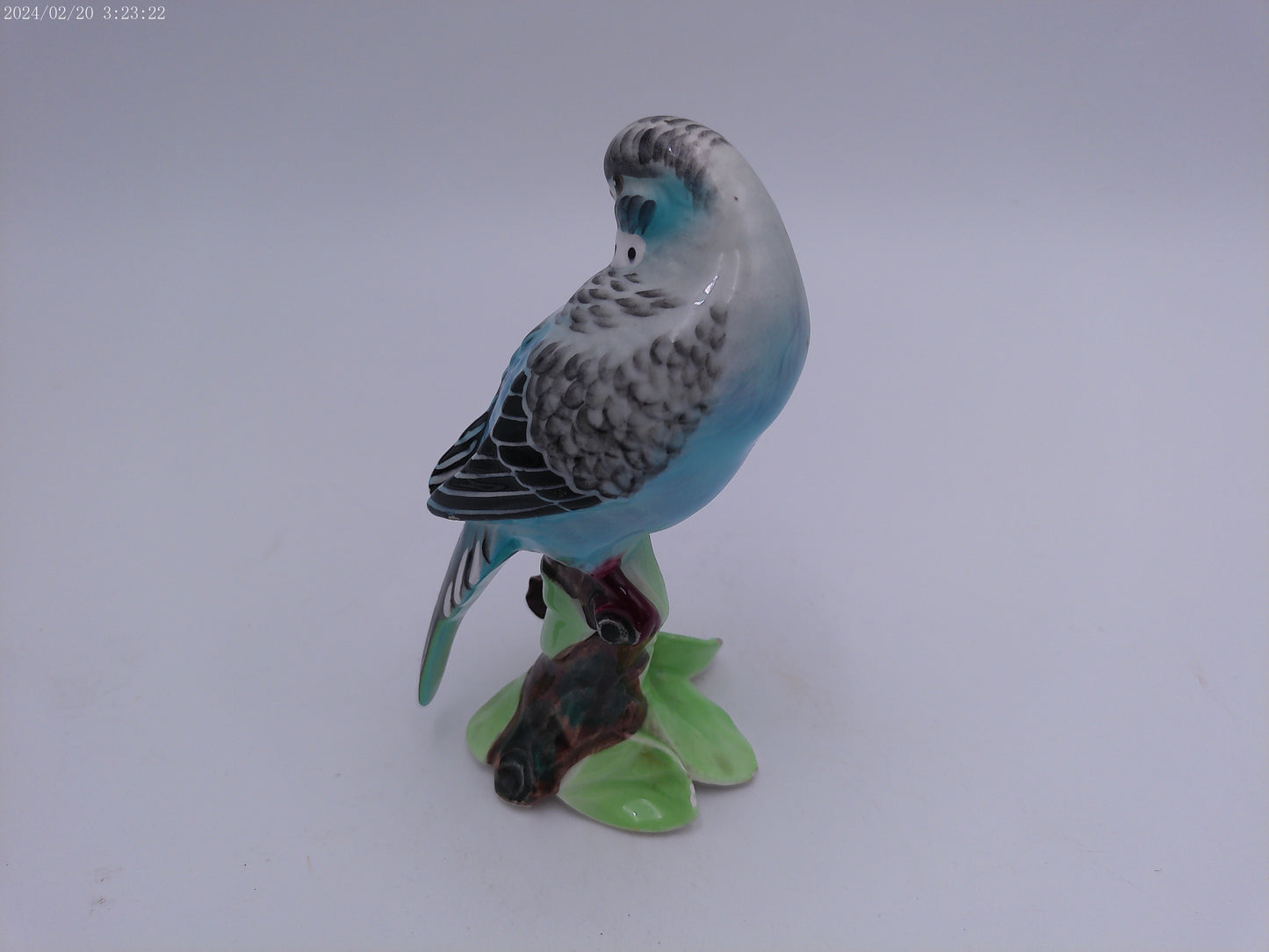 Bird blue parrot Statue Vintage
