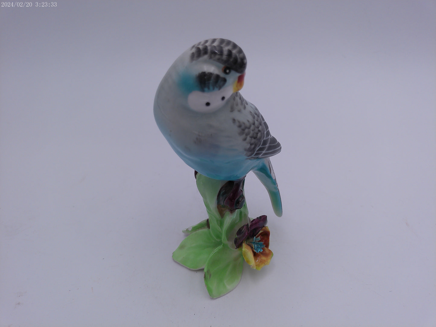 Bird blue parrot Statue Vintage