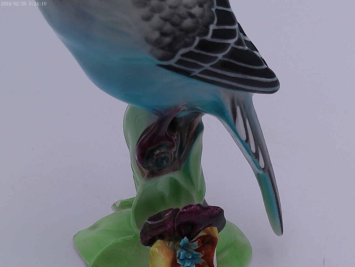 Bird blue parrot Statue Vintage