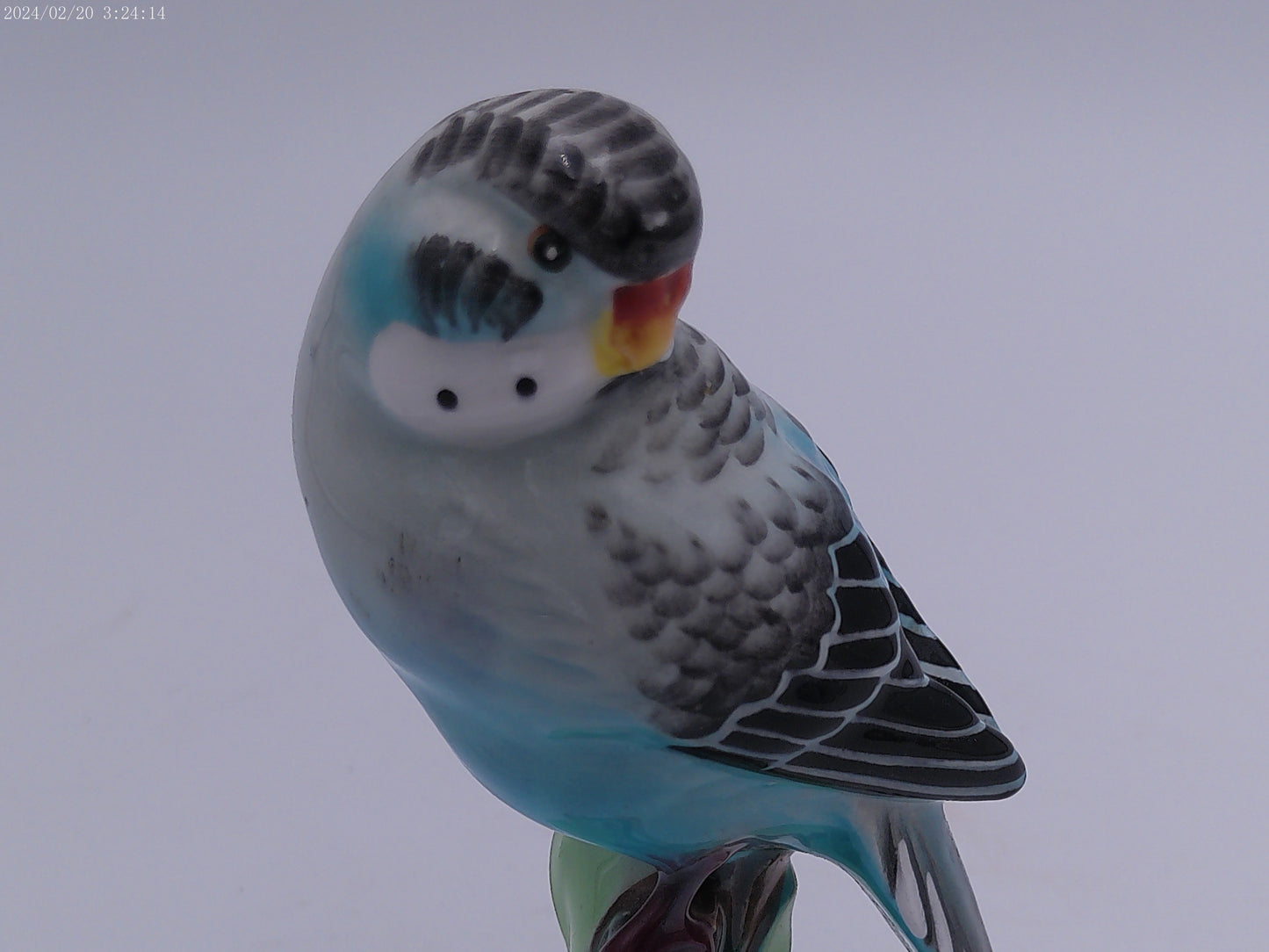 Bird blue parrot Statue Vintage