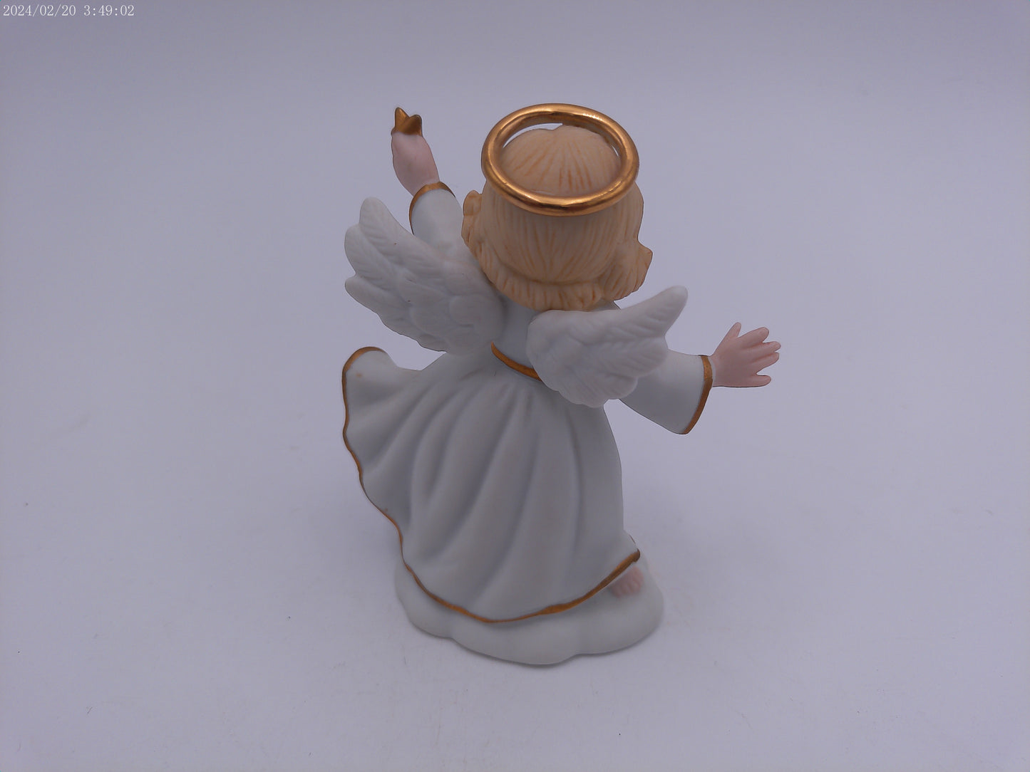 Celestial Celia Angel with Star Golden Halos Figurine Bronson Collectibles 3.75"