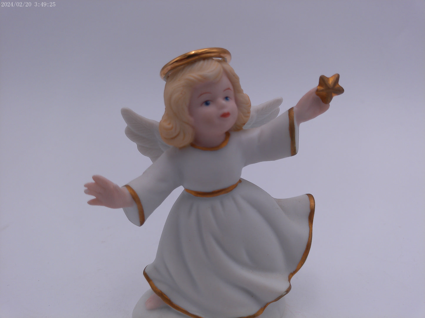 Celestial Celia Angel with Star Golden Halos Figurine Bronson Collectibles 3.75"