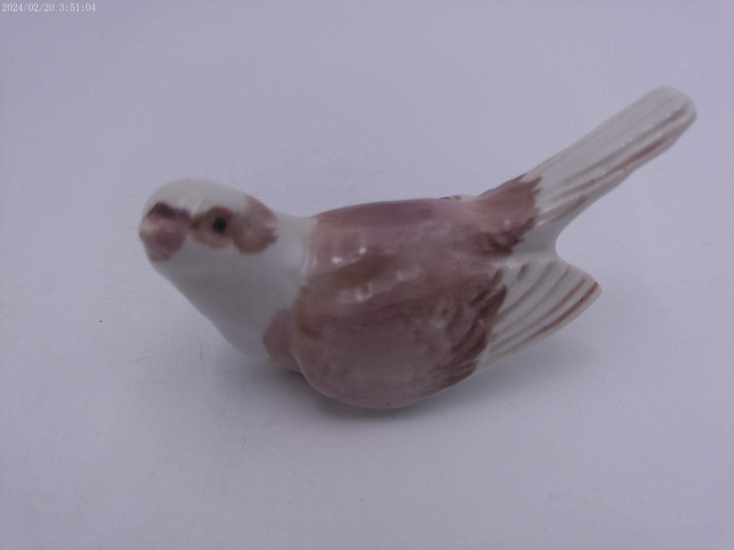 Porcelain Bird Vintage Sitting