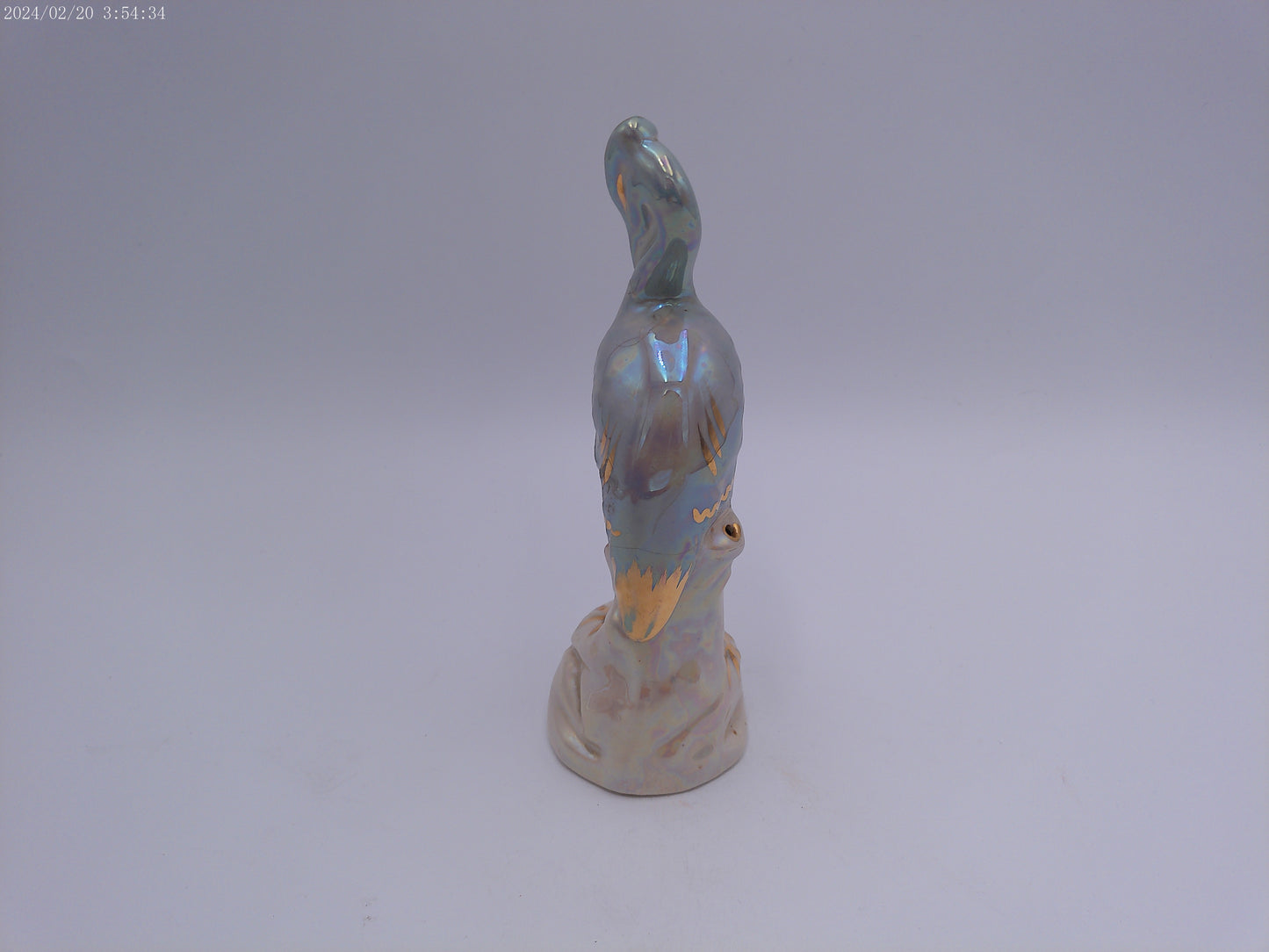 Beautiful Seagull on Rocks Figurine hand painted with Gold paint highlights