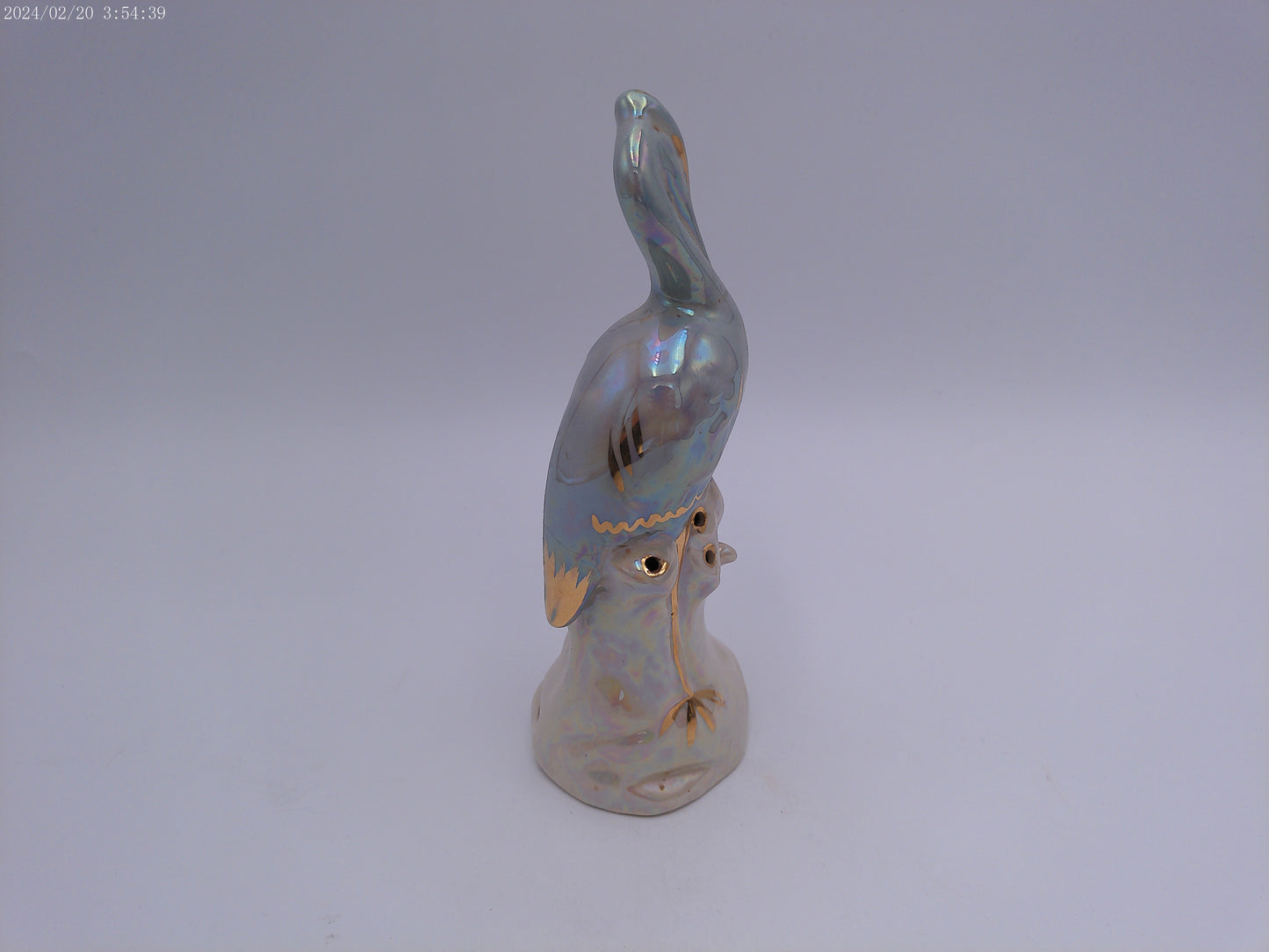 Beautiful Seagull on Rocks Figurine hand painted with Gold paint highlights