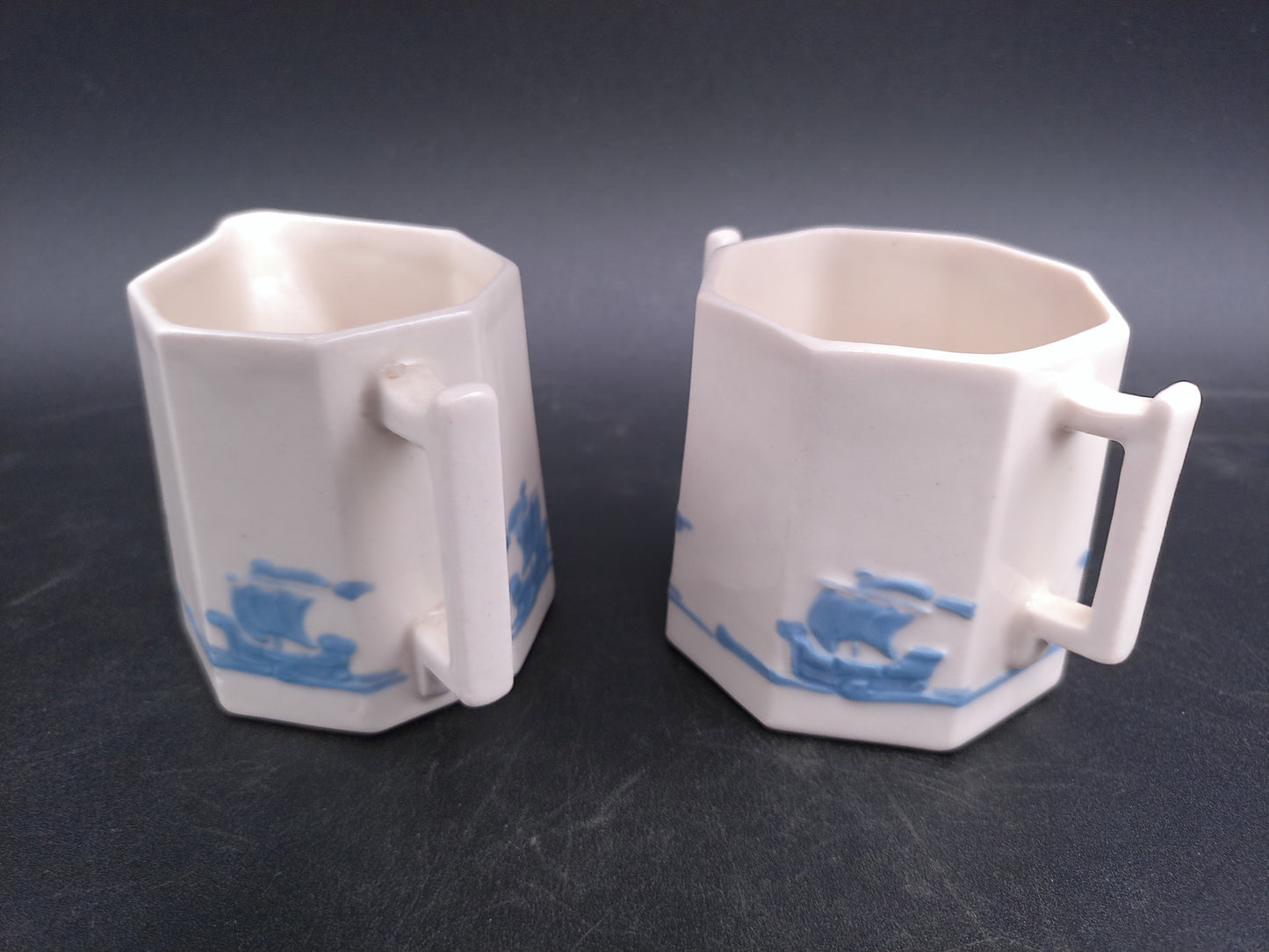 Rockwood Pottary Blue Sailing Ship M-11 Pattern Creamer