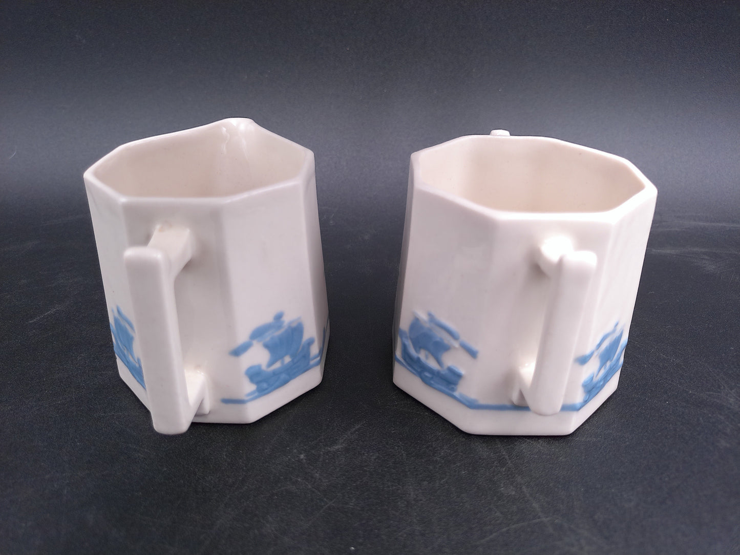 Rockwood Pottary Blue Sailing Ship M-11 Pattern Creamer