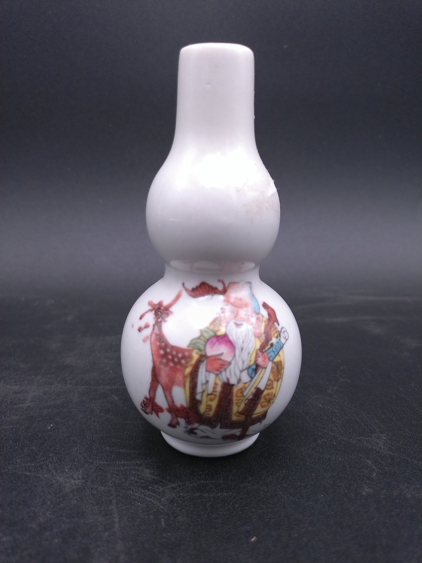 Chinese Lot of 5 Vases 1 is santa Oriental Porcelain Vases Hand Painted Vintage