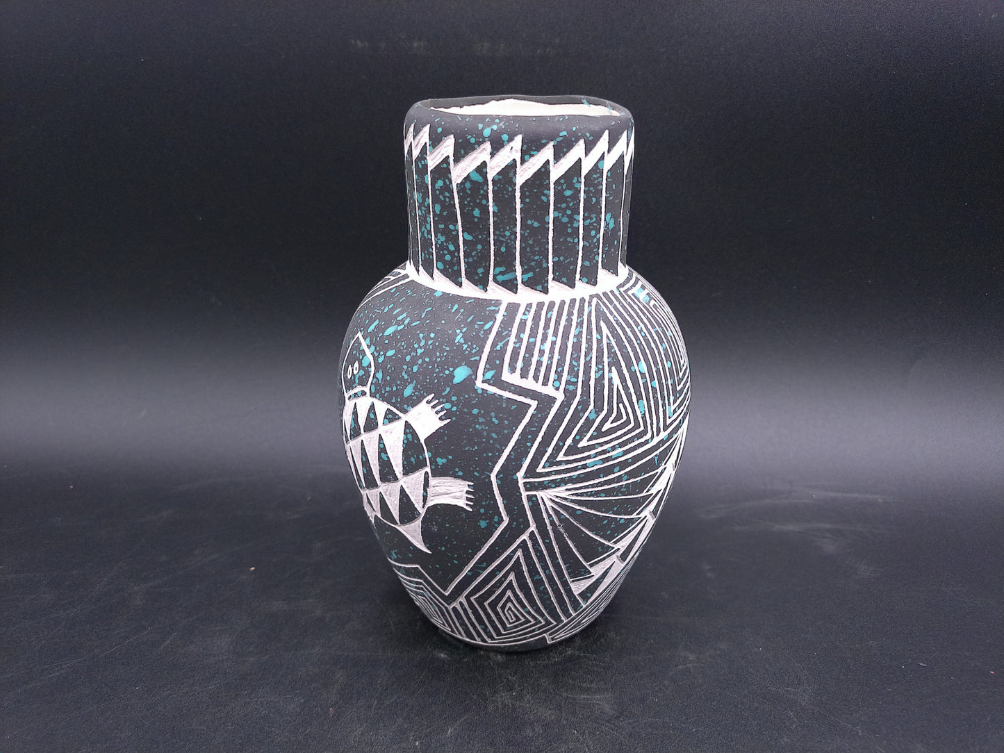 Southwest Native American Pueblo Pottery Vase Art Deco