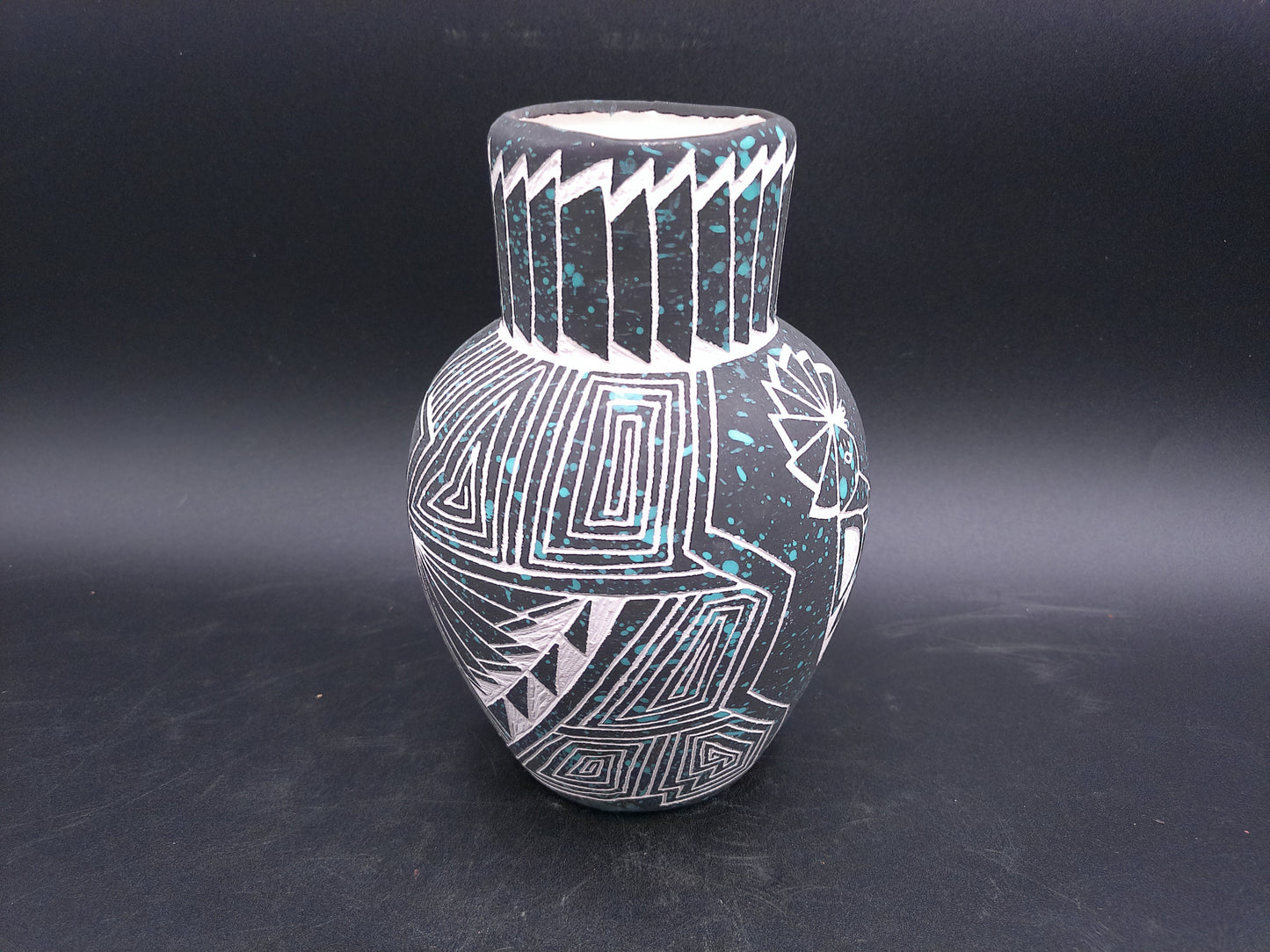 Southwest Native American Pueblo Pottery Vase Art Deco