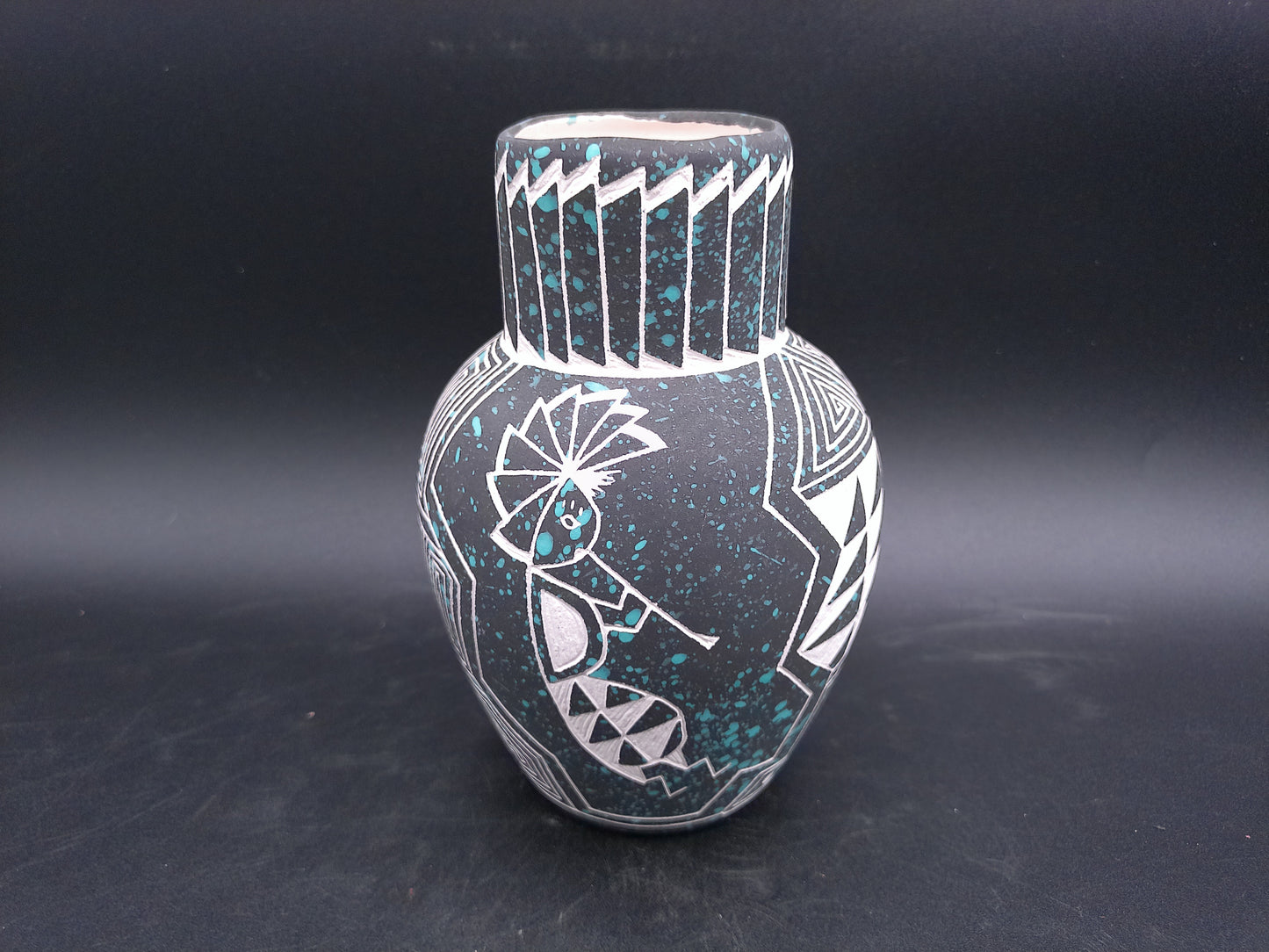 Southwest Native American Pueblo Pottery Vase Art Deco
