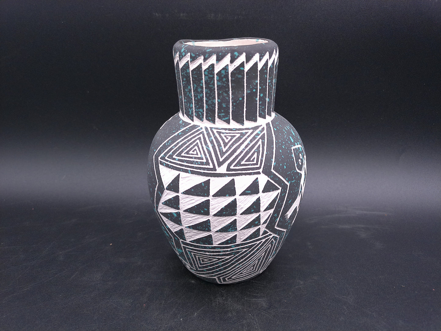 Southwest Native American Pueblo Pottery Vase Art Deco