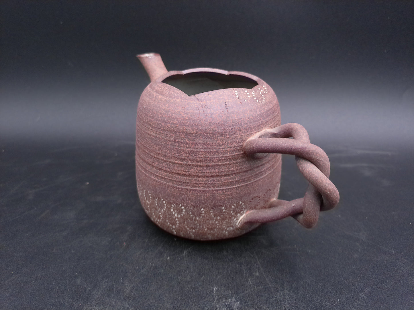 Kyo Kiyomizu Ware Asahido Artist Gagaku Kiln Mishima Teapot