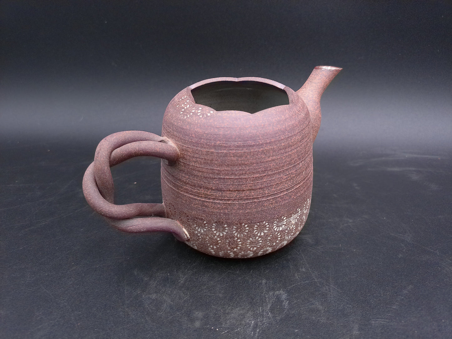 Kyo Kiyomizu Ware Asahido Artist Gagaku Kiln Mishima Teapot