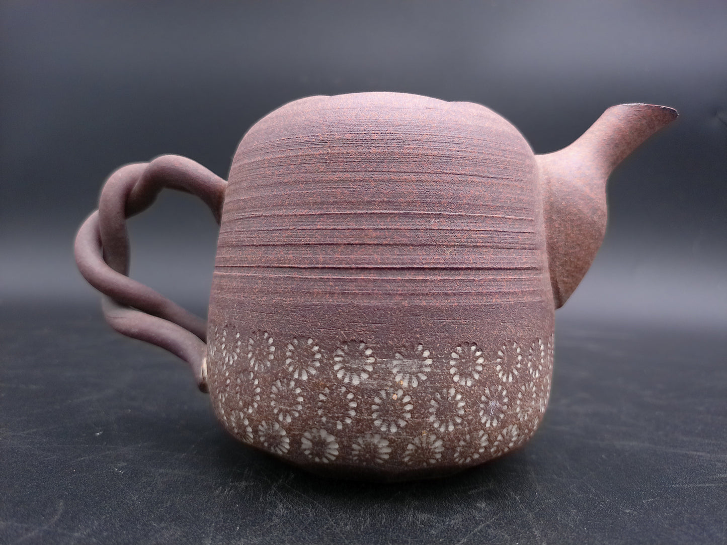 Kyo Kiyomizu Ware Asahido Artist Gagaku Kiln Mishima Teapot