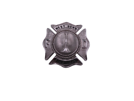 West Bend Fire Dept Badge Vintage