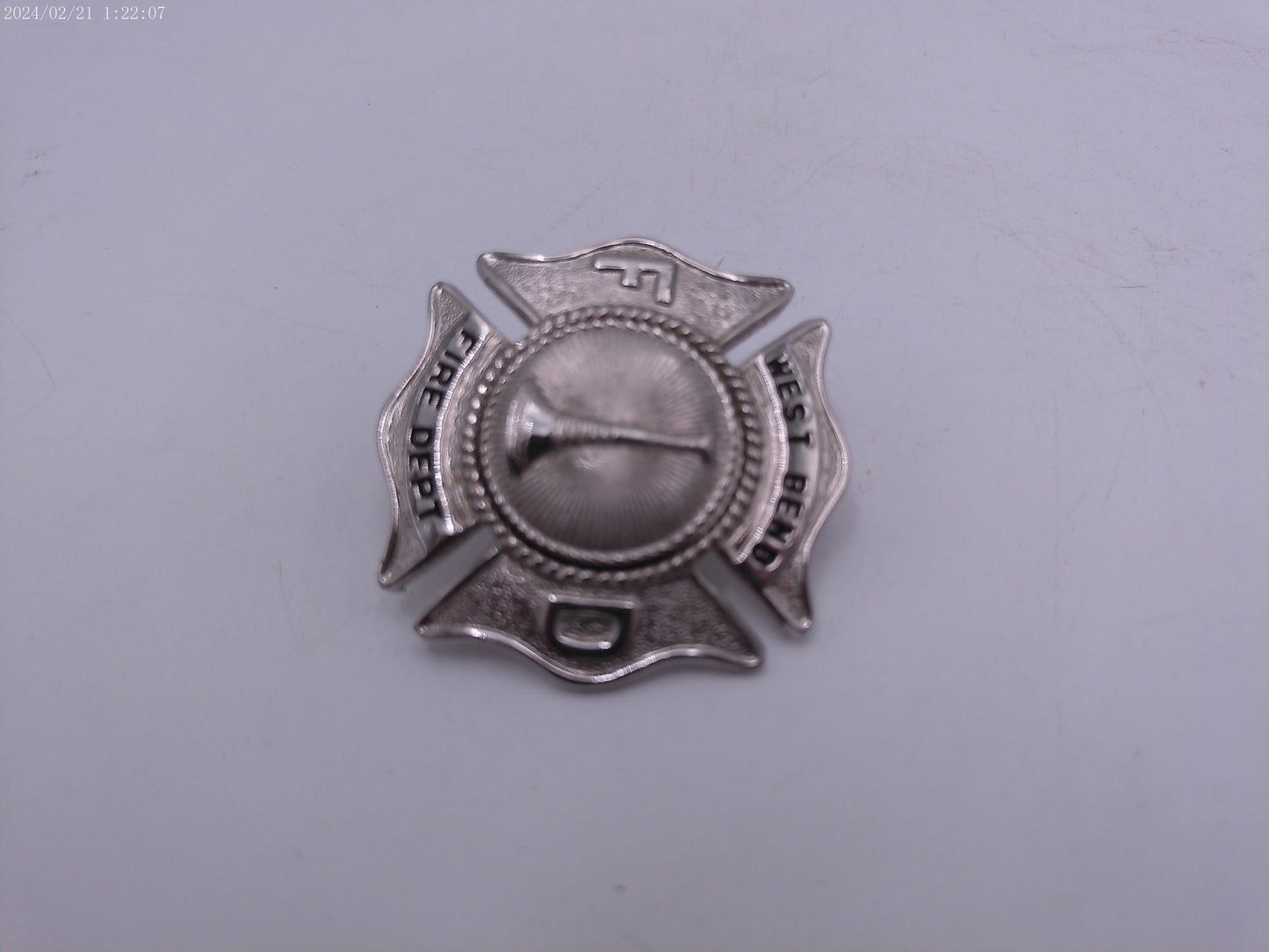 West Bend Fire Dept Badge Vintage