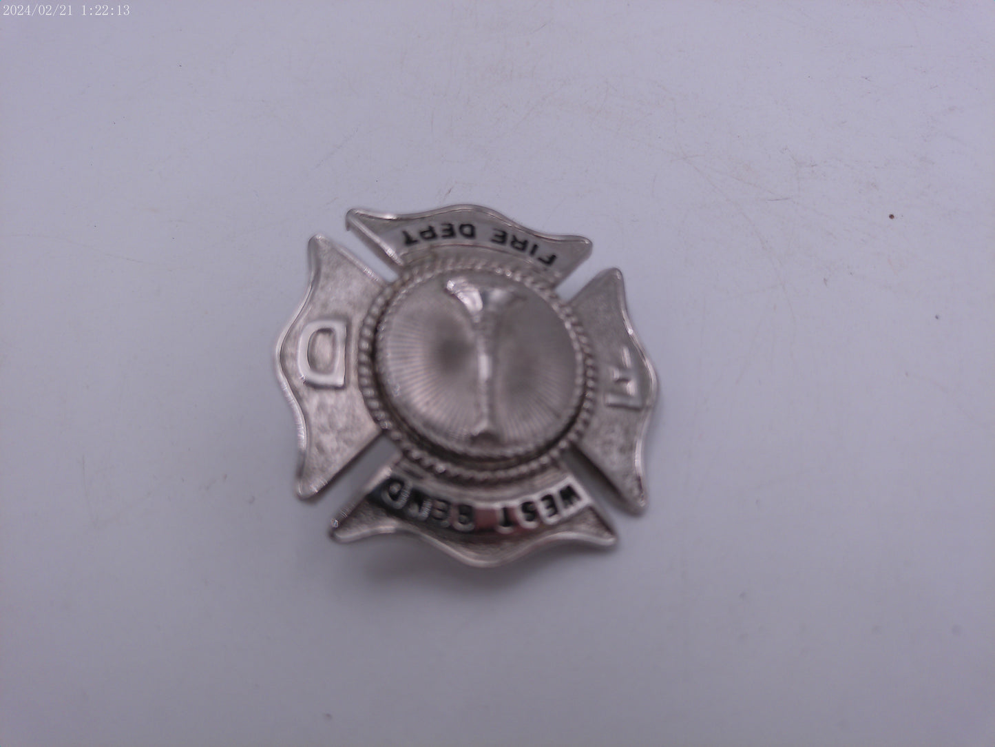 West Bend Fire Dept Badge Vintage