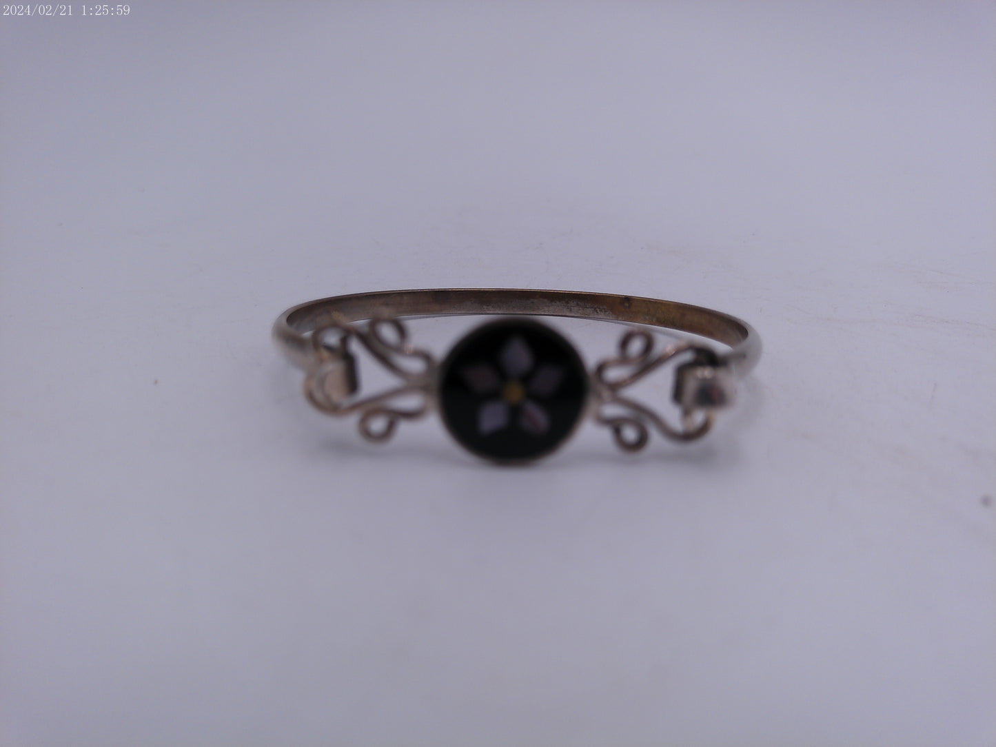 Vintage Mexican Silver Bracelet Child With Stone design