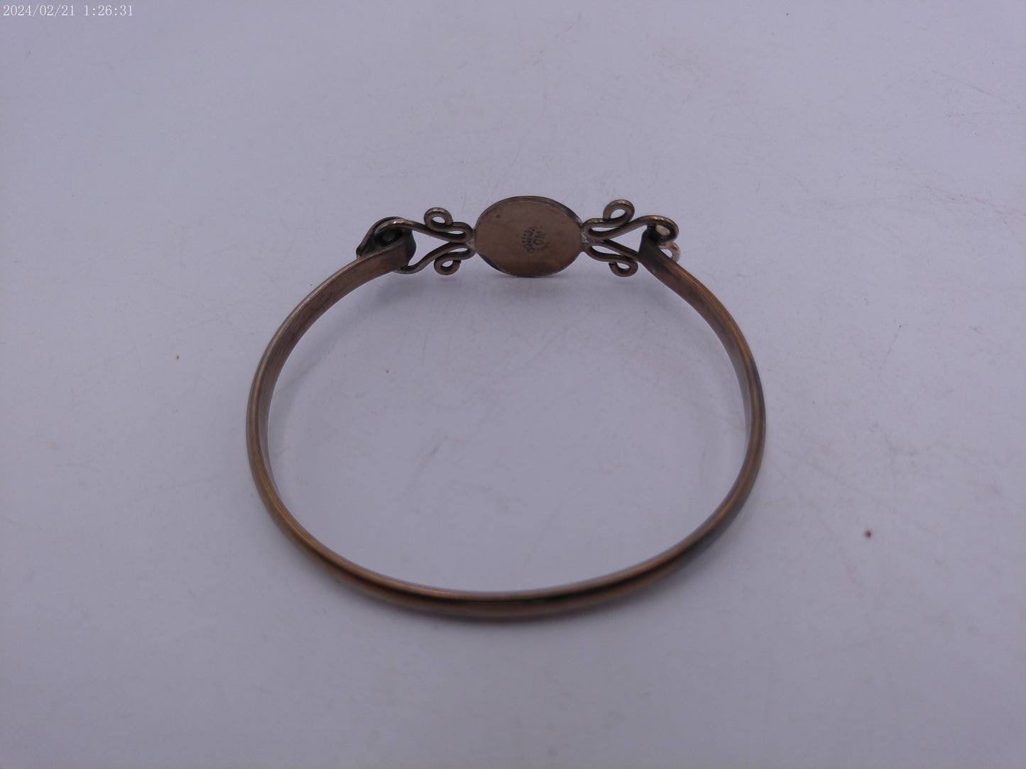 Vintage Mexican Silver Bracelet Child With Stone design