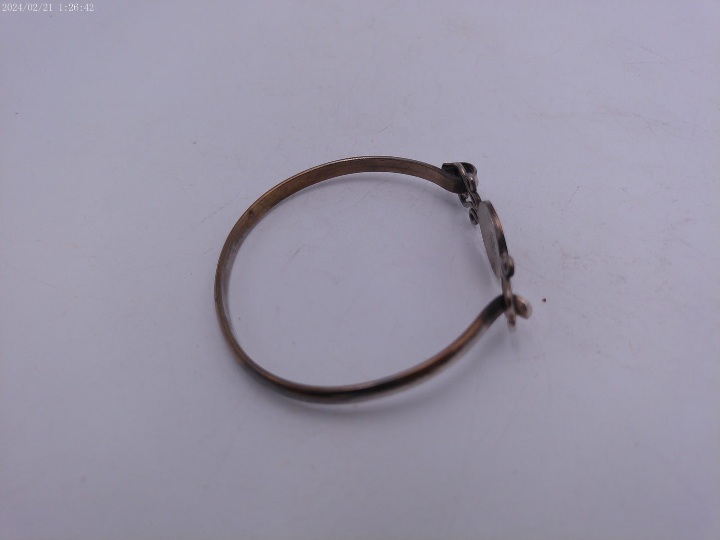 Vintage Mexican Silver Bracelet Child With Stone design