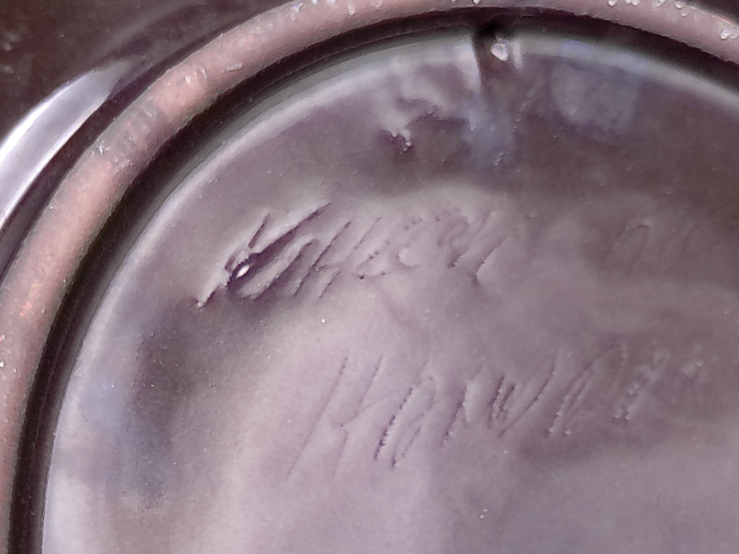Swiss Ceramic Dark Brown Decorative Floral Design Plate