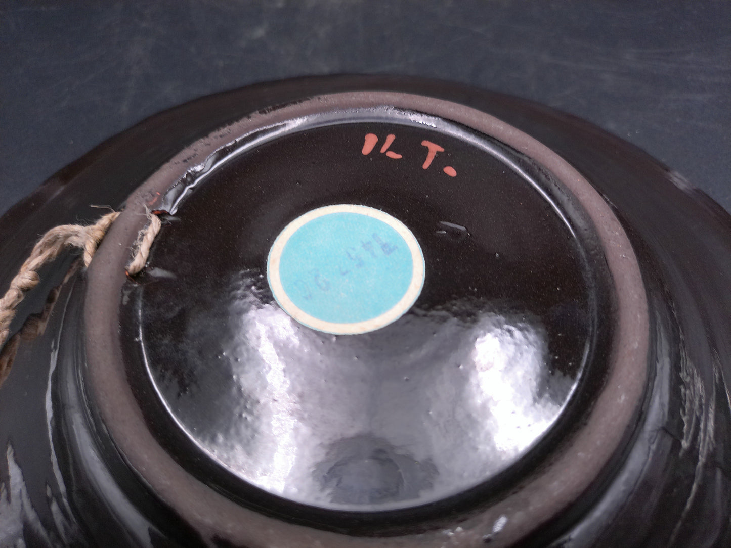 Ceramic Dark Brown Decorative Floral Ring Design Plate