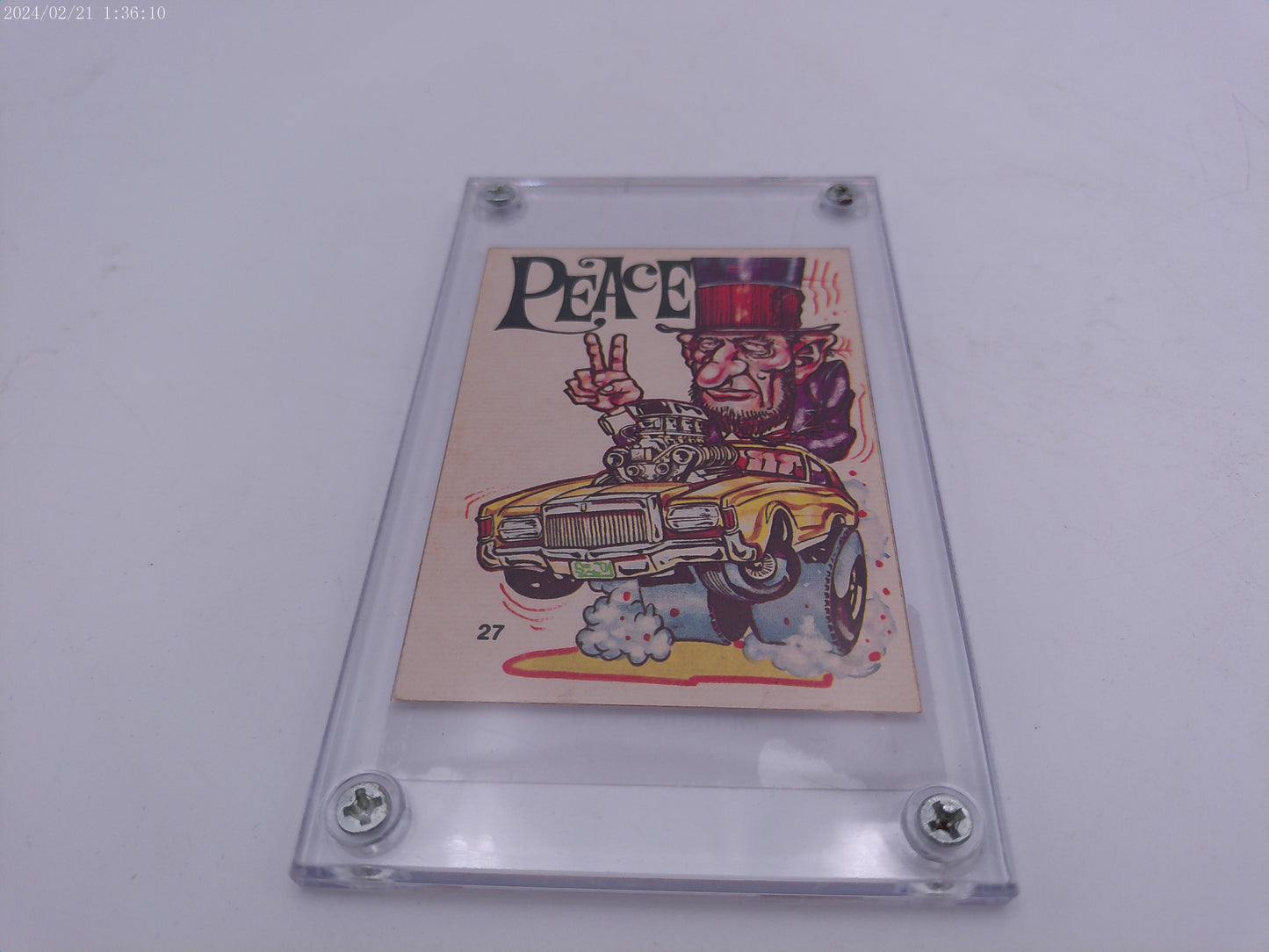 Odd Rods #72 Ford Lincoln Peace Trading Card Authenticated 1971