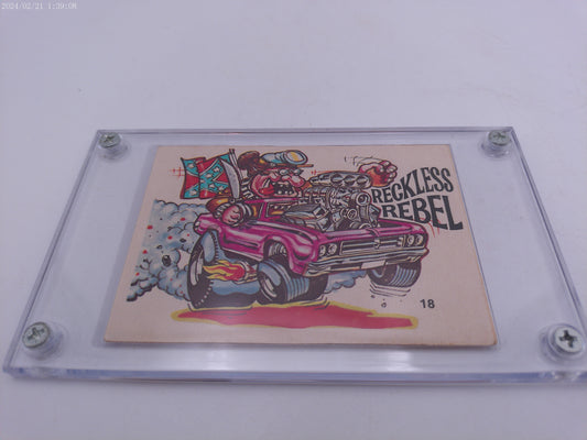 Odd Rods All Stars #18 Reckless Rebel Trading Card Authenticated  1971