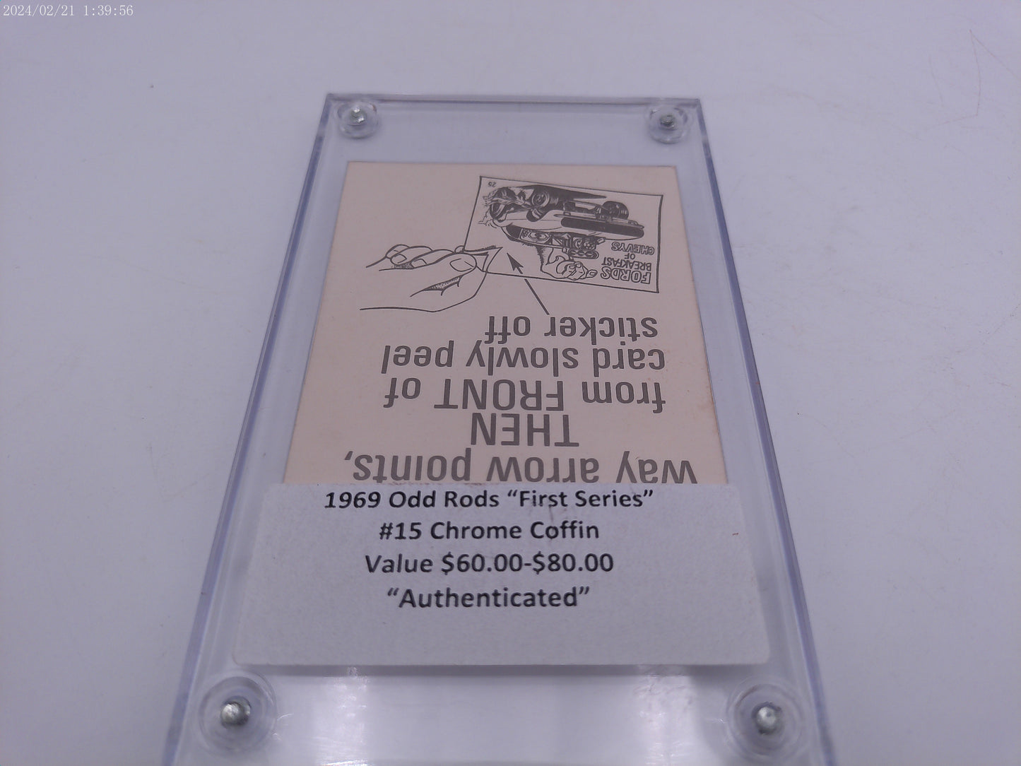 Odd Rods #15 Crome Coffin Trading Card 1969 Authenticated