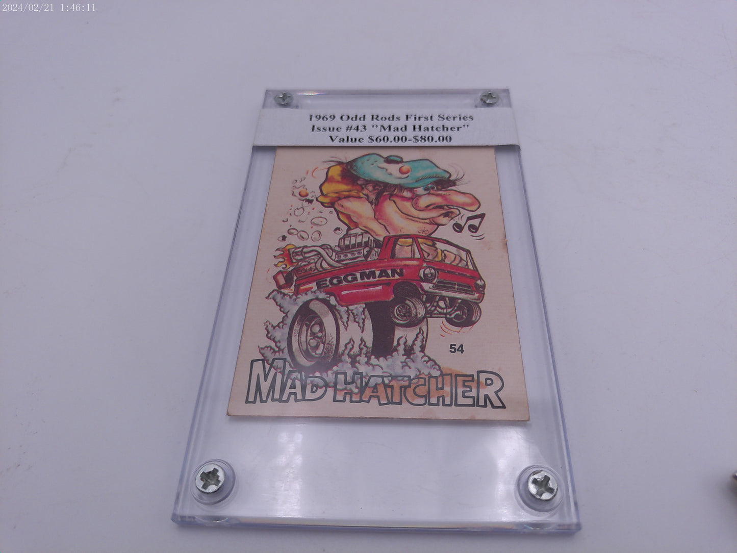 Odd Rods #43 Bad Hater Authenticated 1969 Trading Card
