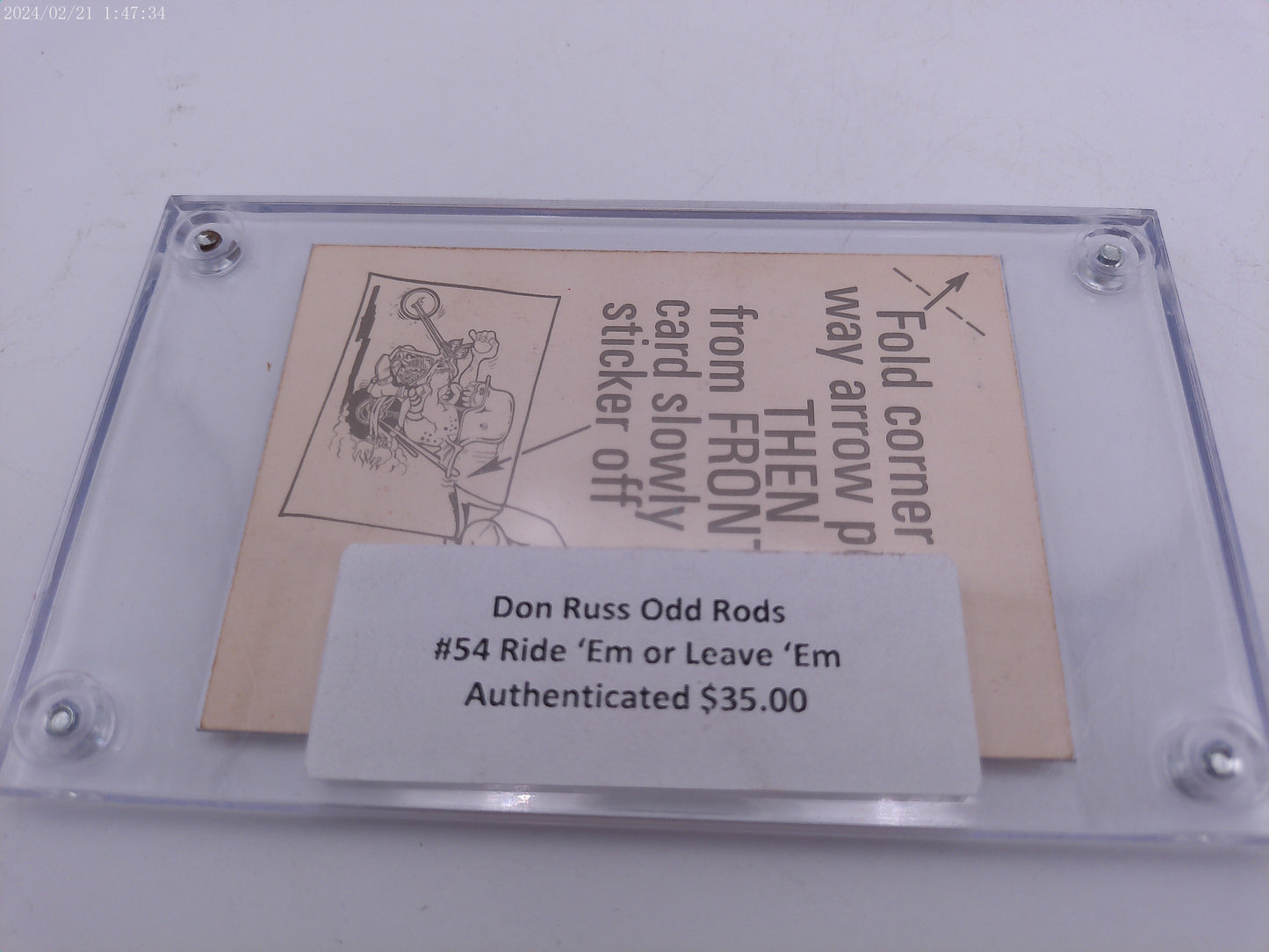 Odd Rods Ride Em or Leave Em #54 Authenticated Trading Card